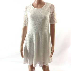 New Acemi Women's Lace Dress White Flare